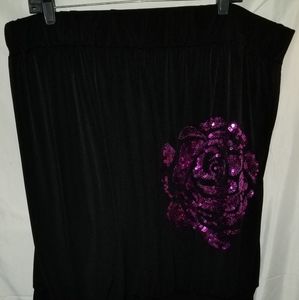 Torrid black dressy tube top size 4